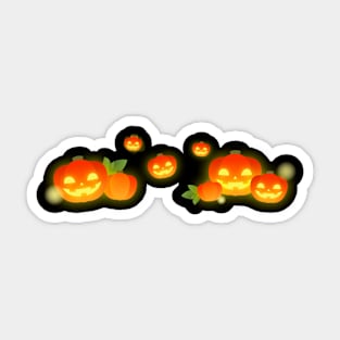 Happy Halloween Pumpkins Sticker